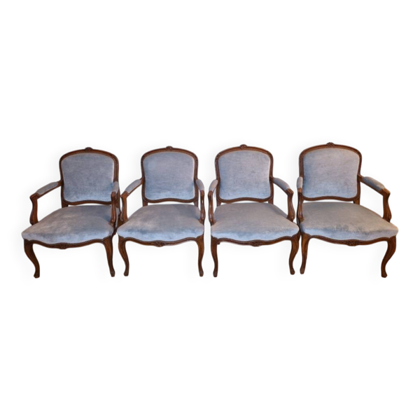 4 fauteuils cabriolet style Louis XV