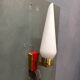 Stil Novo Opaline Glass and Brass Sconces, 1950s, Italy - Set of 2