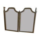 Old brass fire shield