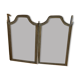Old brass fire shield