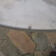 Old bistro table in marble and godin cast iron foot