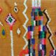 Azilal Berber rug in handmade wool 255 X 140 CM