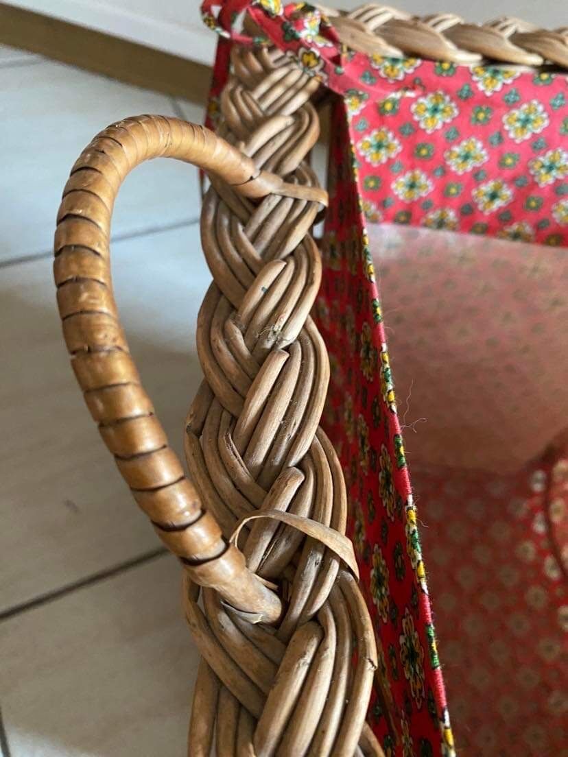 Large vintage wicker basket.