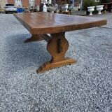 Solid oak monastery table, 243cm L