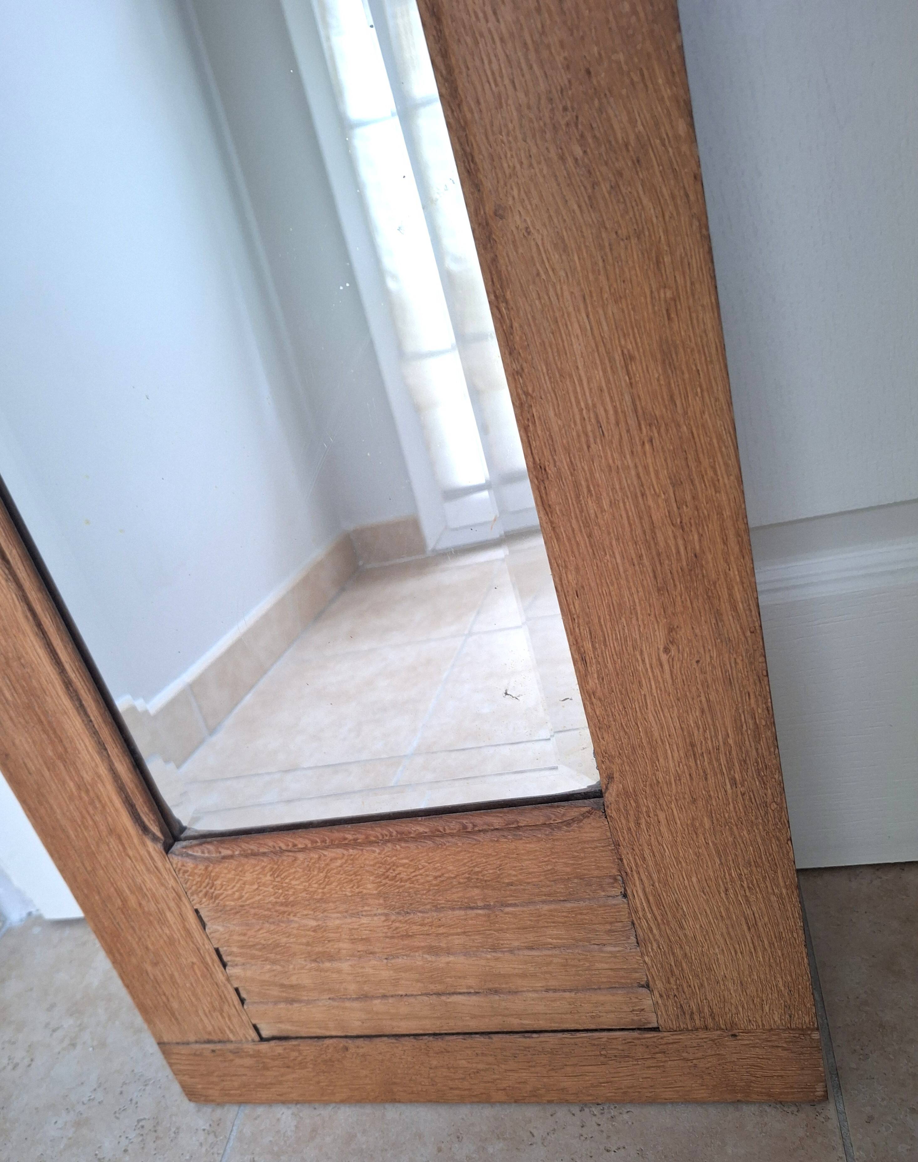 Miroir biseauté ancien bois 130 cm