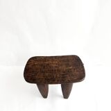 African Senufo Sculptural Stool M in Solid Wood – Organic Design