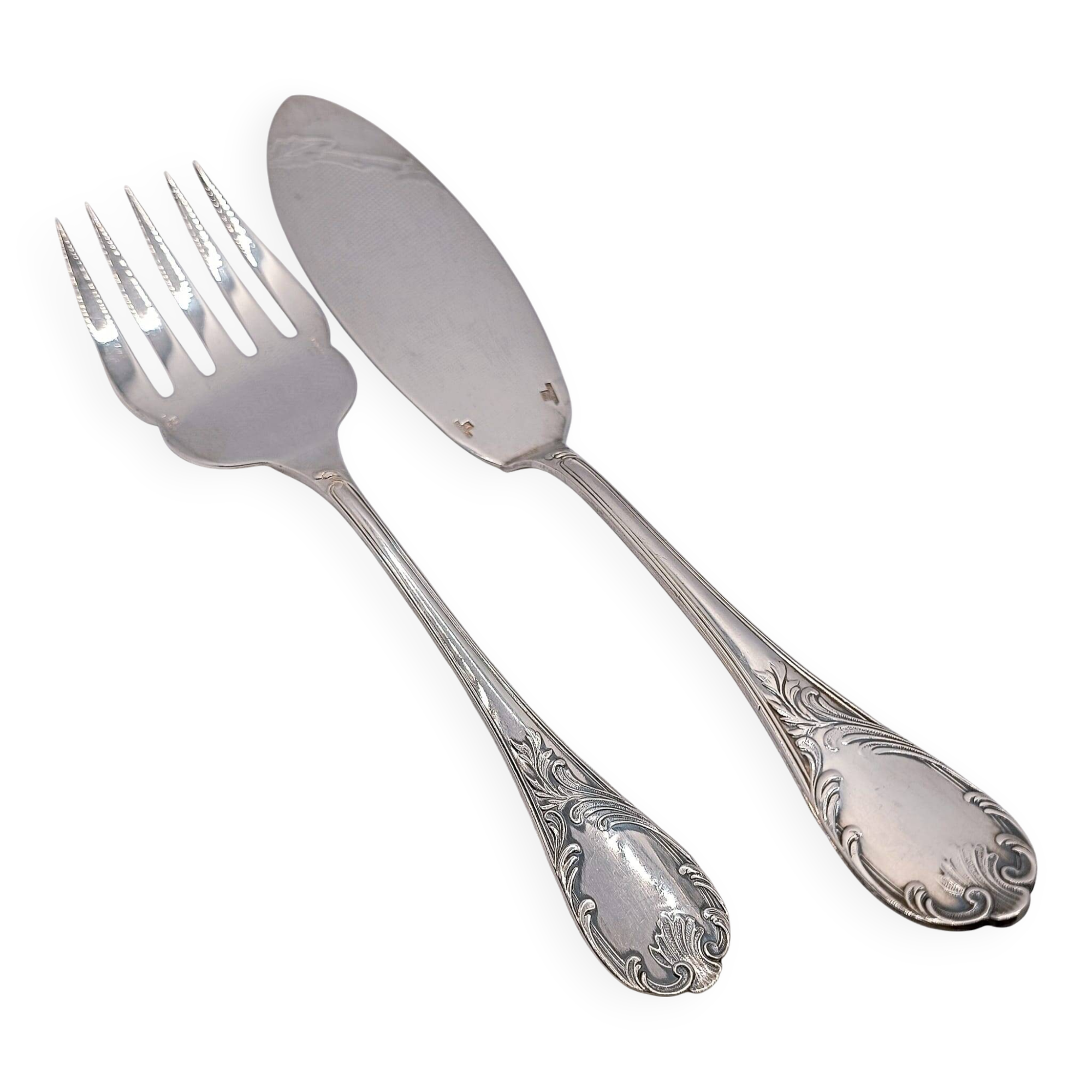 Christofle Marly silver-plated fish serving cutlery