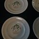Série de six assiettes plates Longwy années 50 fleurs de cerisier