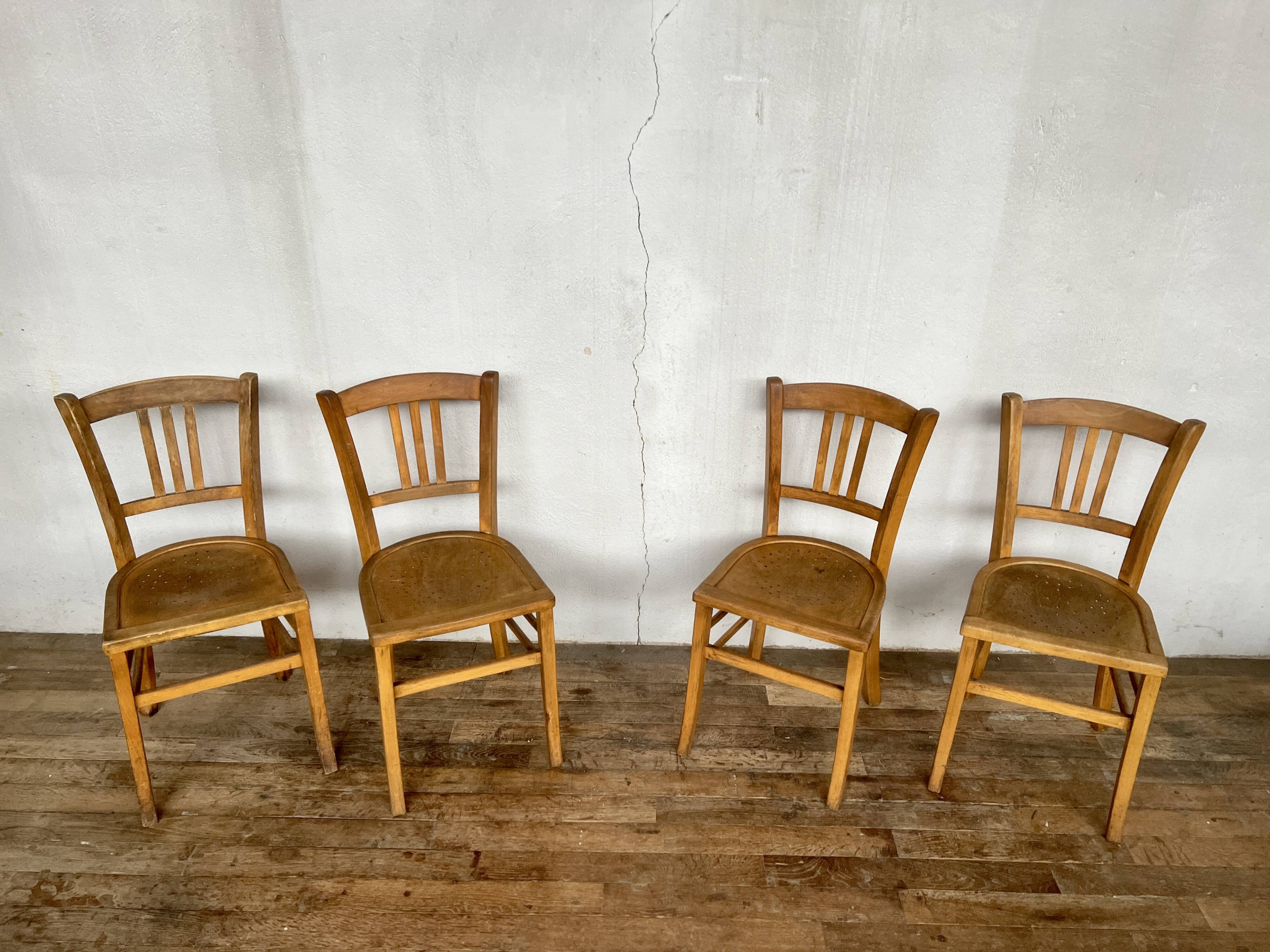 Wooden chair Bistrot Retro bohemian vintage brasserie Lutherma