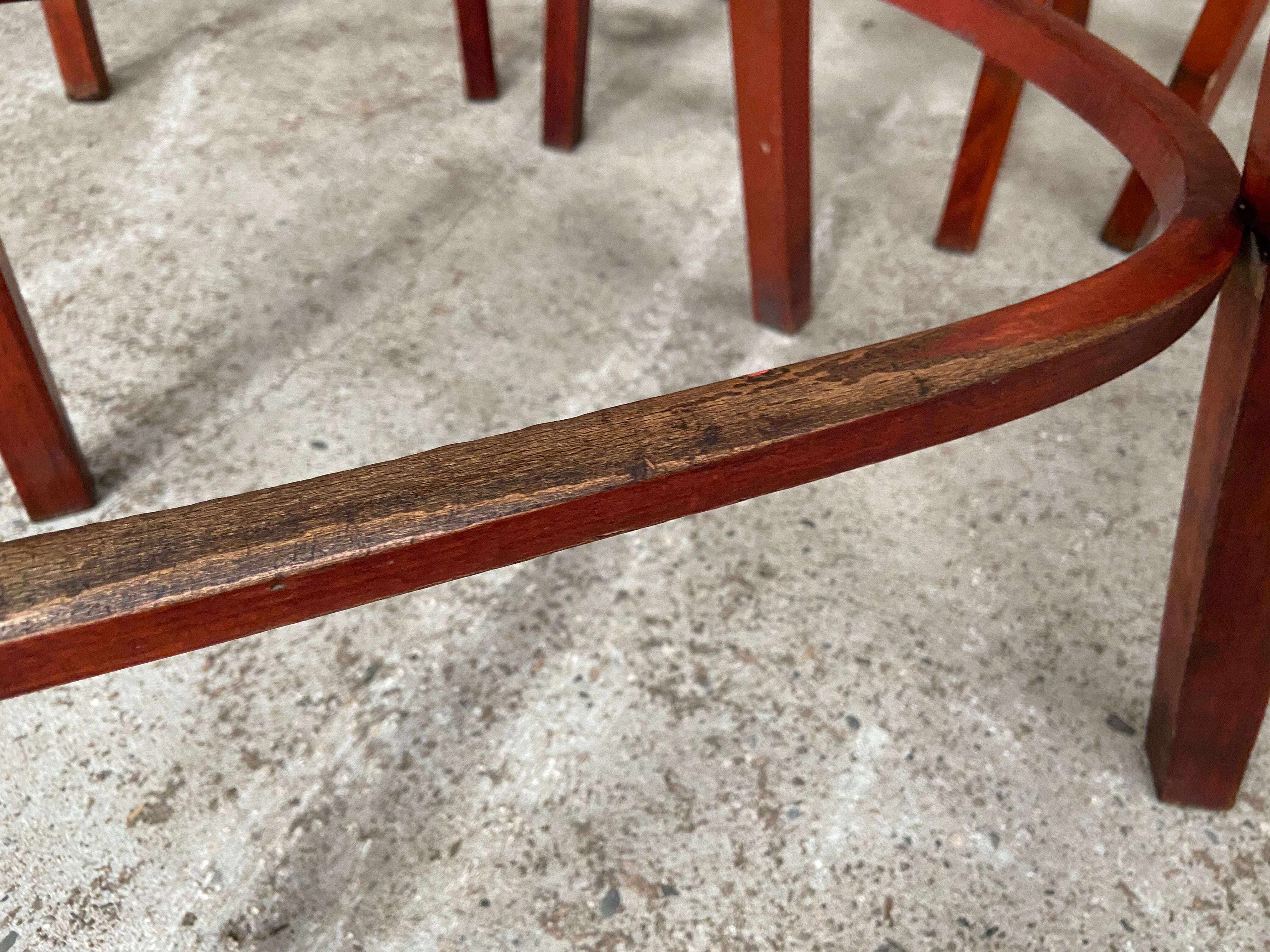 4 Bentwood bar stools 1980-90
