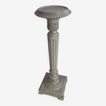 Colonne de style Louis XVI en bois laqué