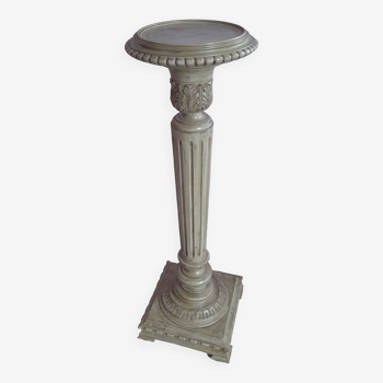 Louis XVI style column in lacquered wood