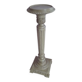 Louis XVI style column in lacquered wood