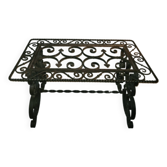 Stylized wrought iron coffee table