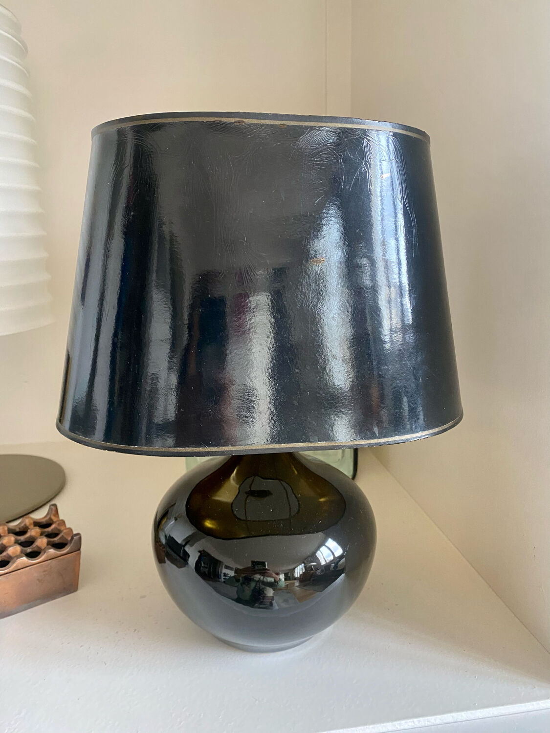 Black ceramic lamp max idlas antique