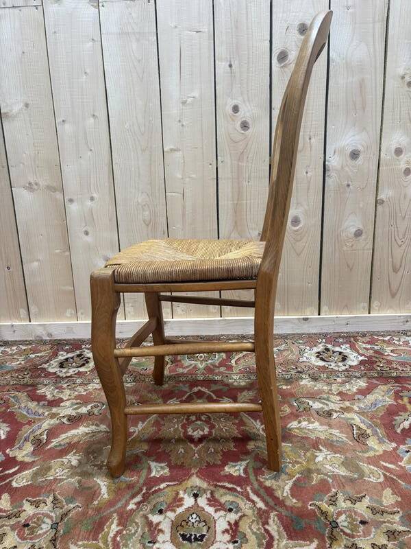 Série de 6 chaises paillées Louis Philippe