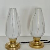 Pair of Arlus style bedside lamps