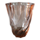 Rosaline vase, pink octagonal vintage glass