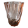 Rosaline vase, pink octagonal vintage glass