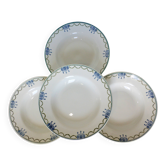 4 assiettes creuses vintage de St Amand 220631