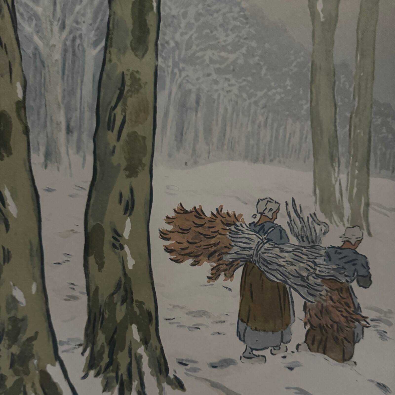 Lithograph by Henri Rivière Aspects of Nature - Winter Woods