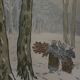 Lithograph by Henri Rivière Aspects of Nature - Winter Woods