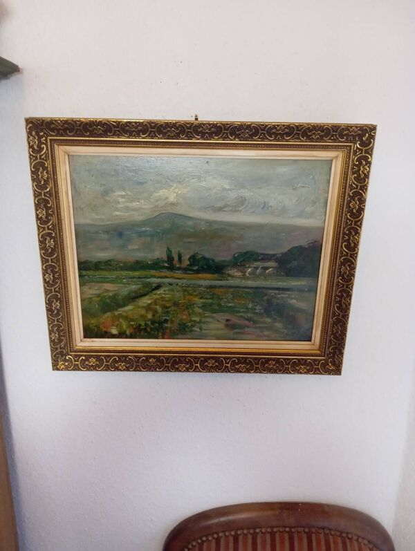 Peinture sur panneau ancien