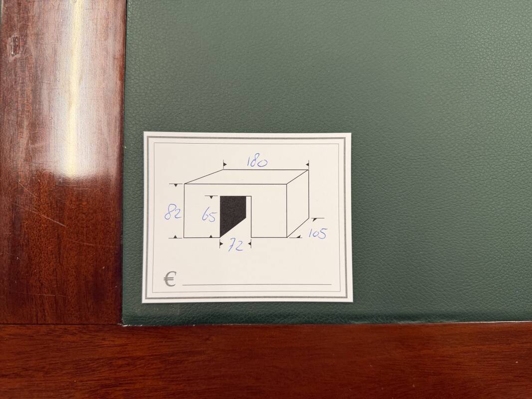 Classic English desk with green leather