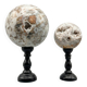 drusy agate spheres (quartz) on bases – mineral decoration
