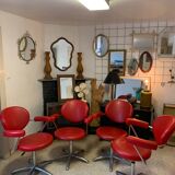 4 barber armchairs