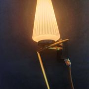 Pair of antique gold wall sconces Arlus 1950s