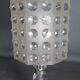 Table lamp foot glass & diamond plastic lampshade Vintage 50-60
