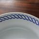 Deep plate with royal blue geometric pattern marked on the back FB 45.