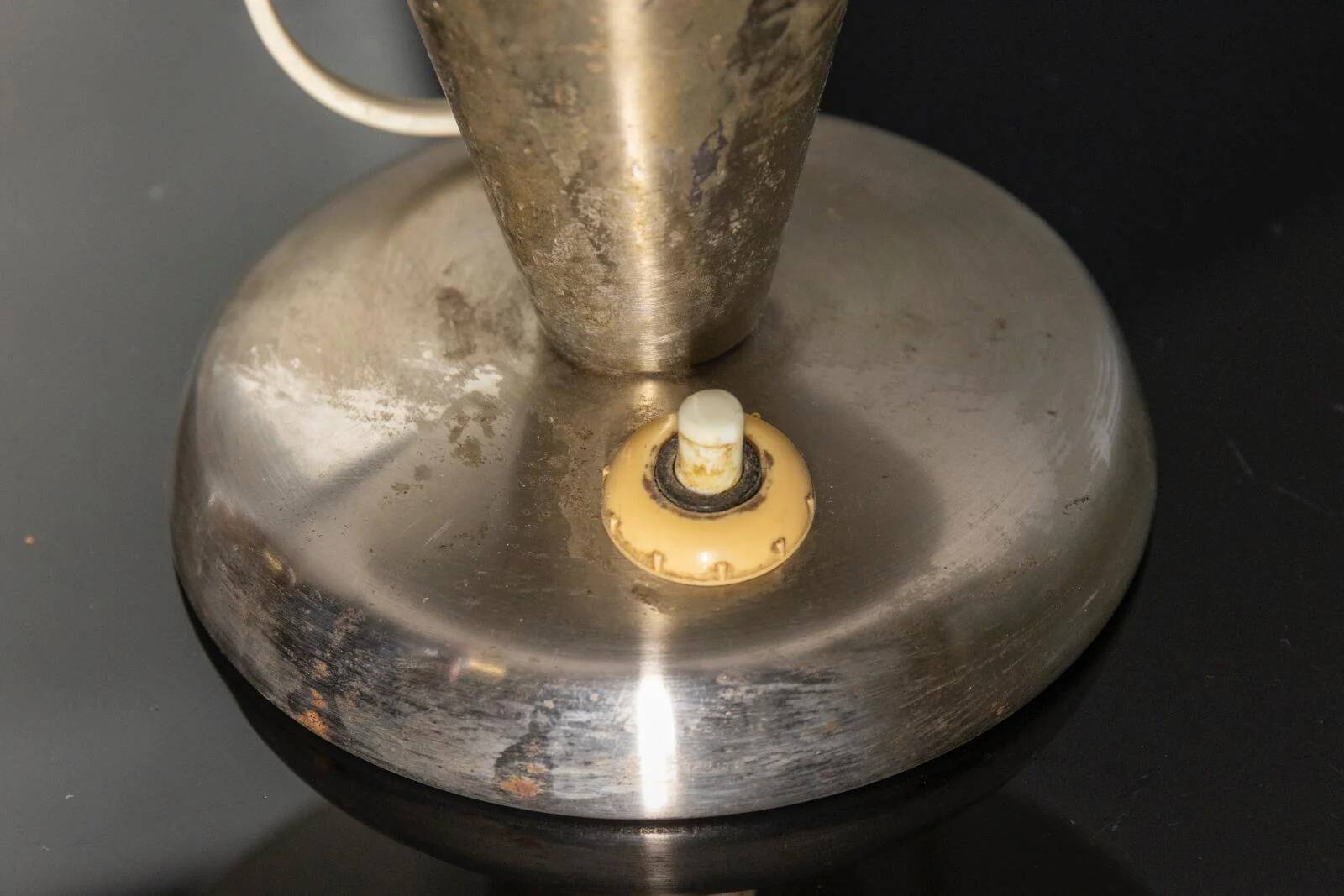 Pair of chrome table lamps, Vladimír Havel, 1960s, Czechoslovakia