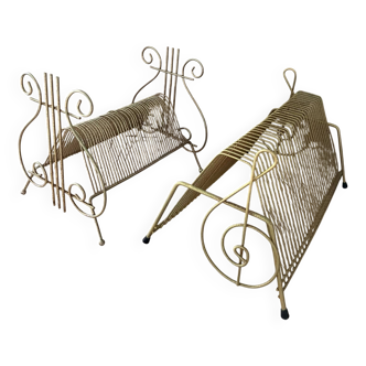 Vintage - Set of 2 record racks