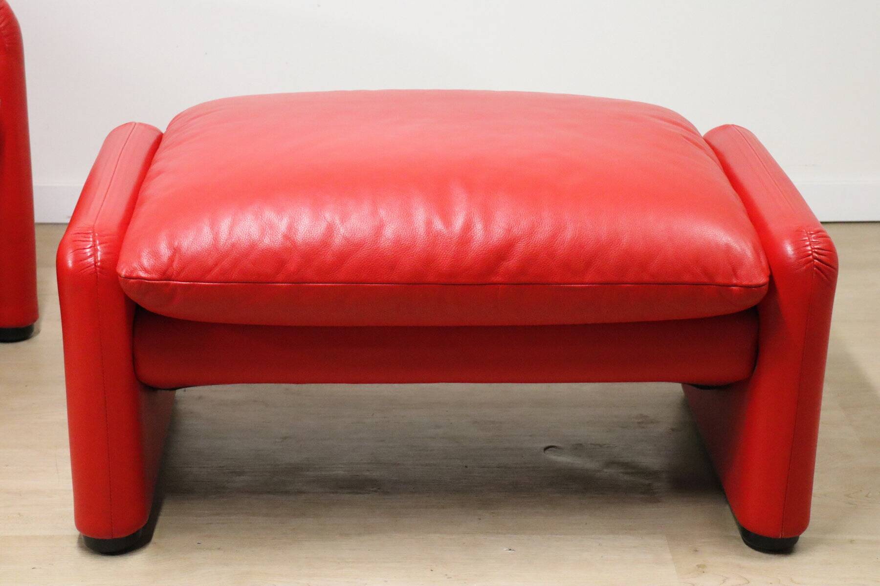 Maralunga armchair and ottoman by Vico Magistretti for Cassina