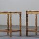 Vintage 1970s set of 3 Nesting / Stacking Oak Tables, style of Henning Kjær