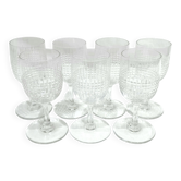 Baccarat – 7 verres à vin blanc Nancy