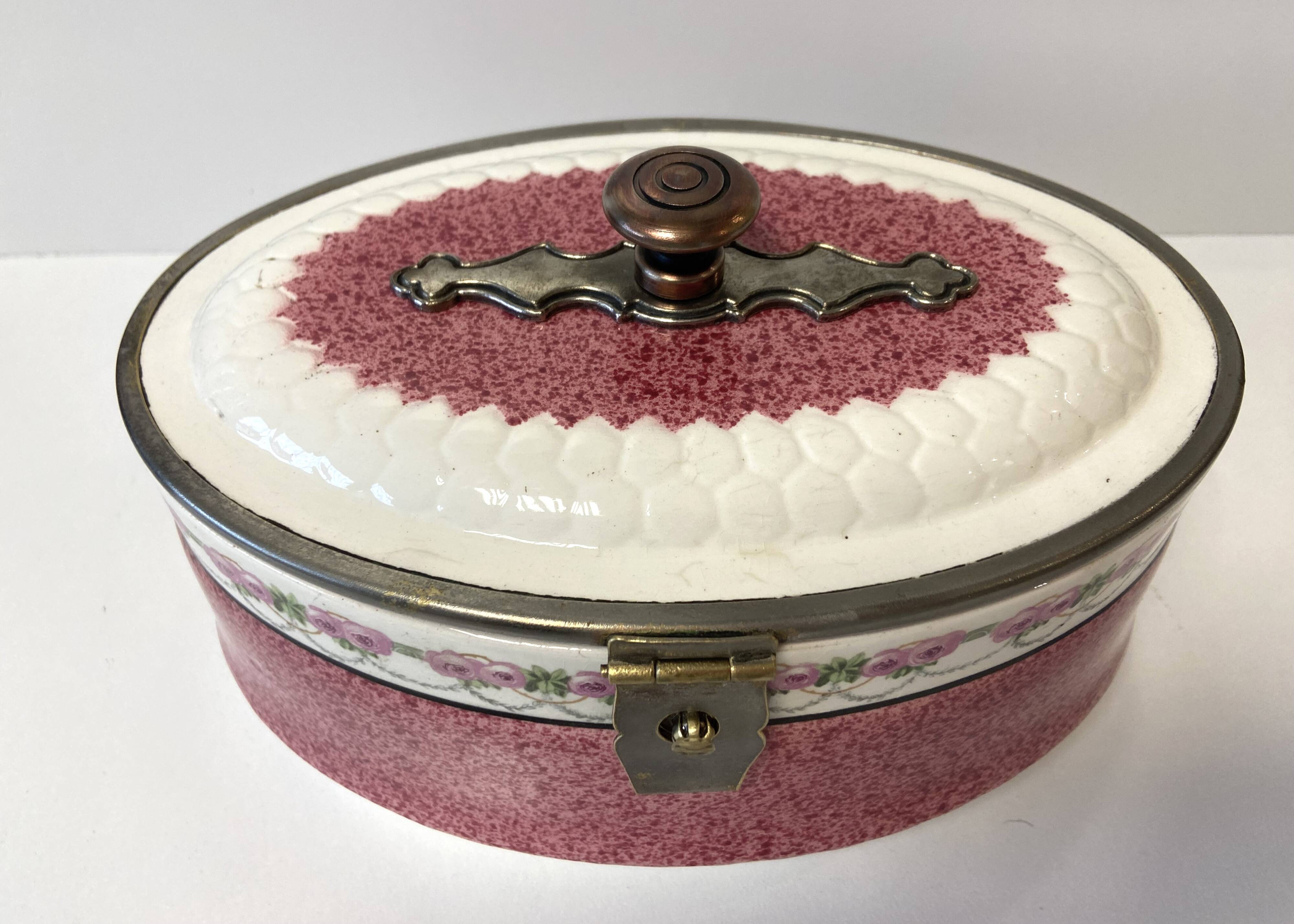 Pot Biscuit en Faïence Fabrication Allemande Début 1900