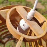 Scandinavian curved wood pendant light