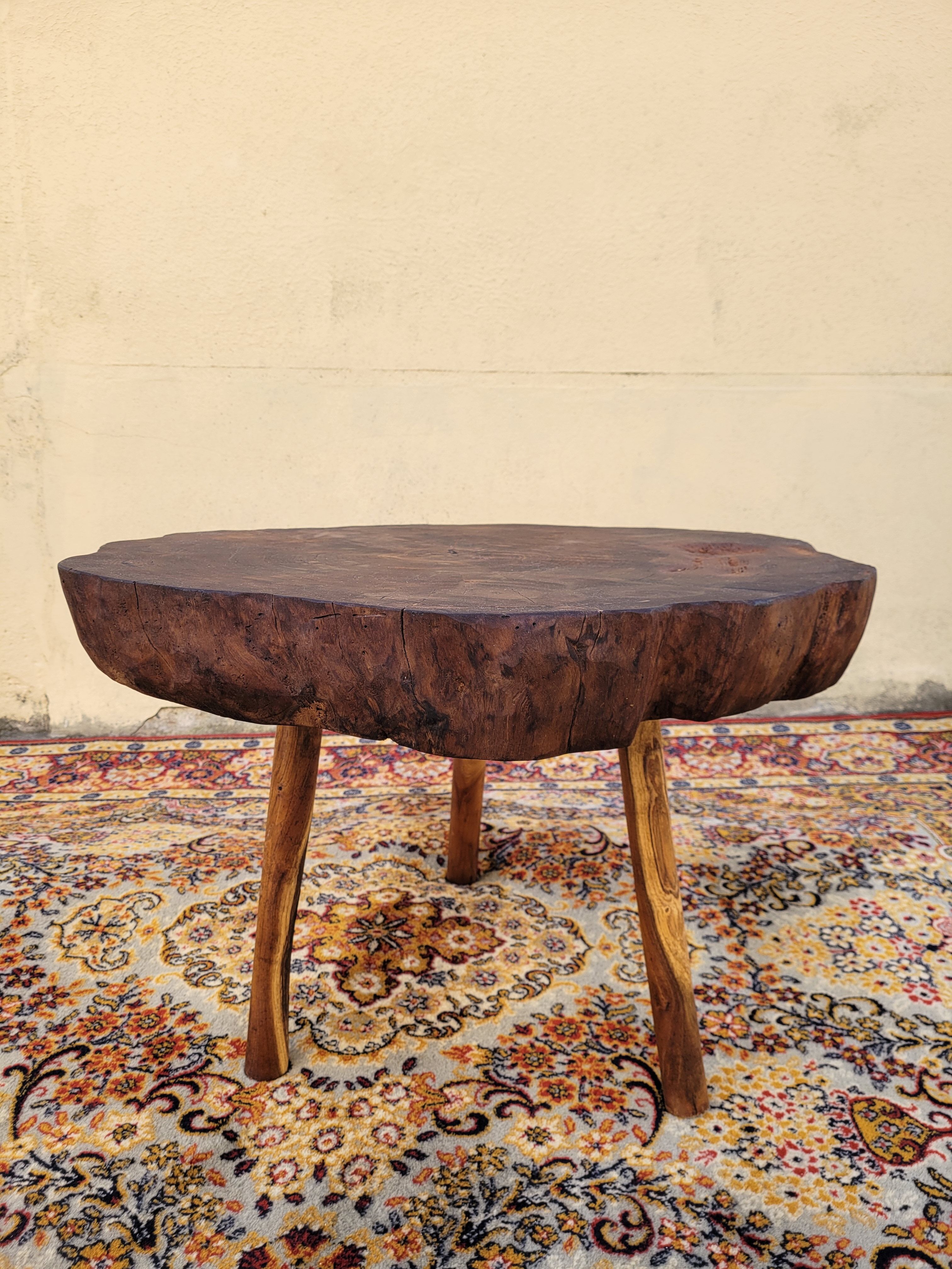 Brutalist chestnut coffee table