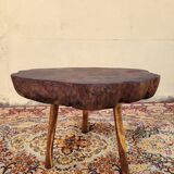 Brutalist chestnut coffee table