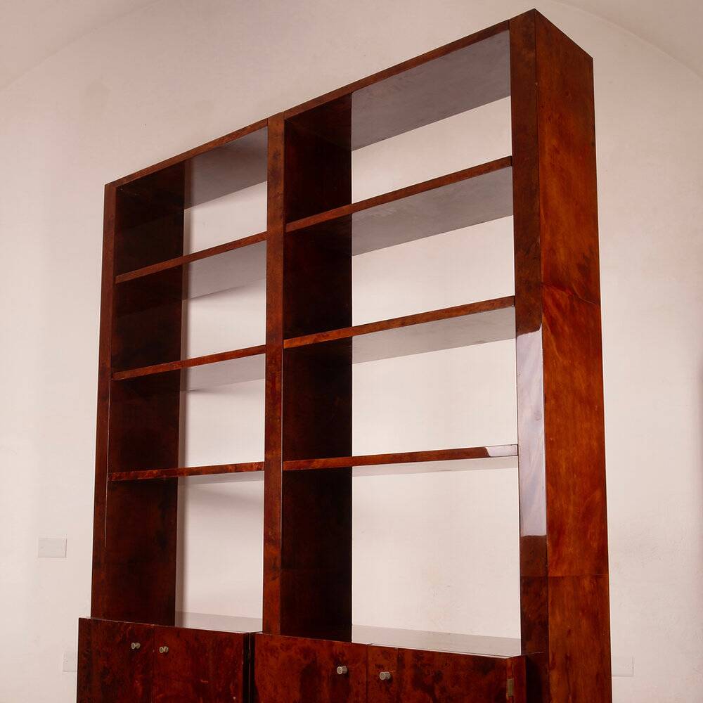 Parchment bookcase by Aldo Tura for Tura Milano 1960