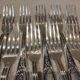 12 silver-plated metal table forks, Ercuis silversmith, Louis XV 29