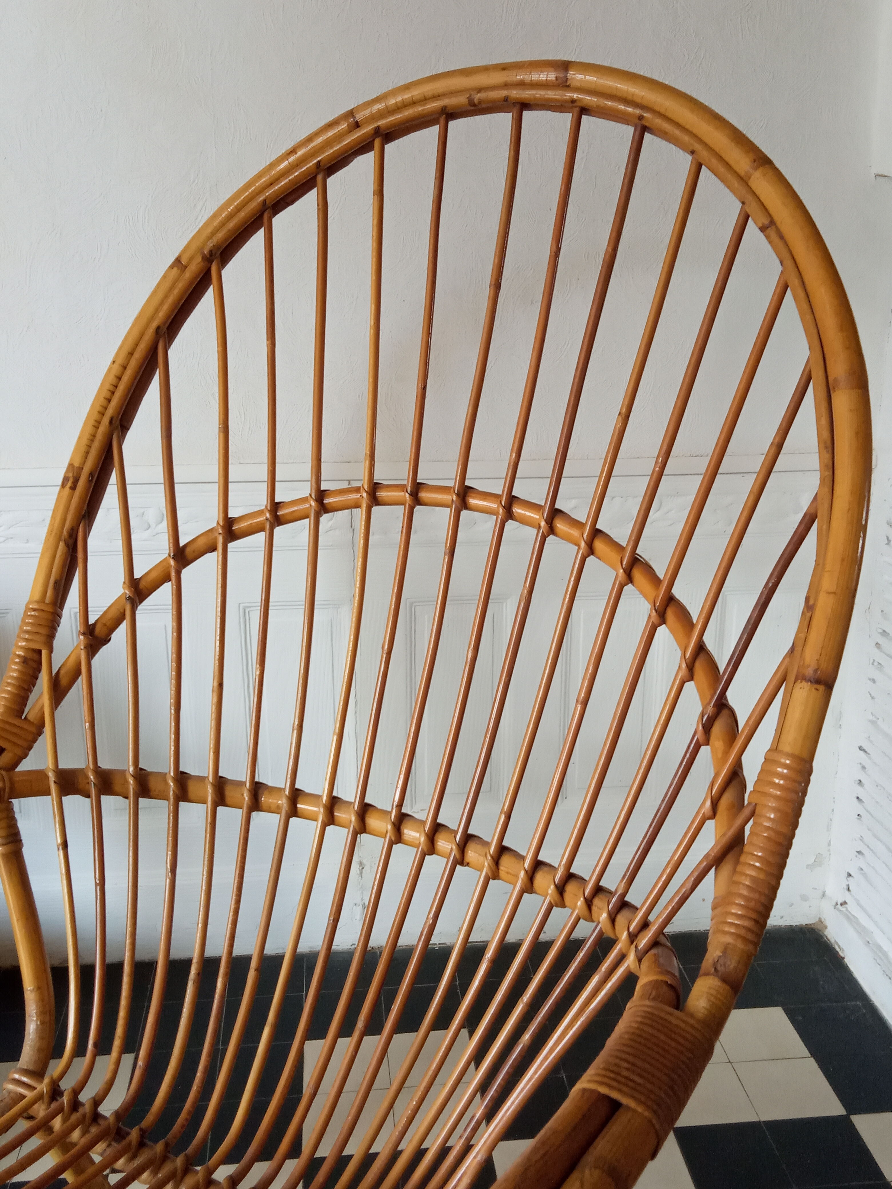 Fauteuil en rotin 1950