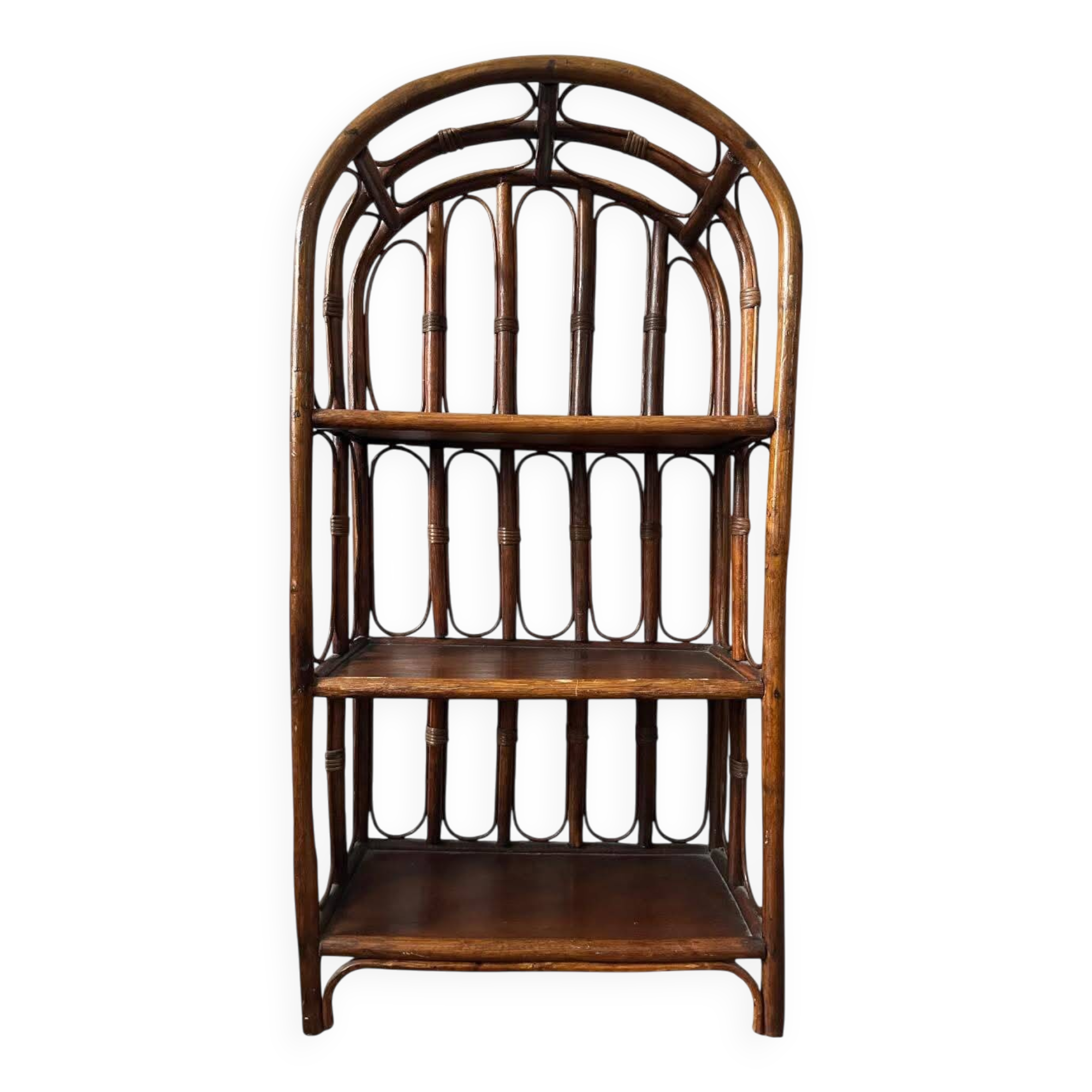 Bookcase, rattan, vintage