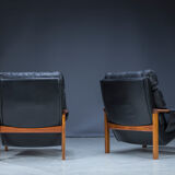 Mid-Century Leather Tessa T21 Living Room Sets 1970s, Set of 3
