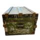 Vintage. XL green metal industrial suitcase / trunk.