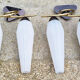Pair of wall lamps, brass and opaline, vintage, Maison Lunel, 50s