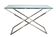 1990s-style Modern console table, chrome and glass, 120 cm